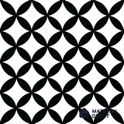 Moroccan Floor & Wall Tile TL 10553 Orion Monochrome 1 ft x 1 ft Matte Finish Vitrified Tile - 9 mm | Suitable for Bathroom, Kitchen, Entryway | Please Expect a Slight Variation of Pattern