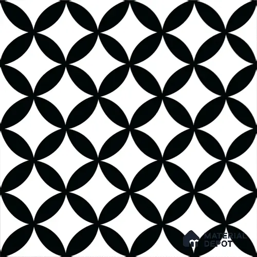 Moroccan Floor & Wall Tile TL 10553 Orion 1 ft x 1 ft Matte Finish Vitrified Tile - 9 mm | Suitable for Living Room, Bedroom & Bathroom | Please Expect a Slight Variation of Pattern