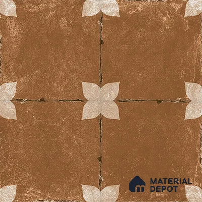 Moroccan Floor & Wall Athangudi Tile TL 08314 B Astria Terra 1 ft x 1 ft Matte Finish Vitrified Tile - 9 mm | Suitable for Bathroom, Kitchen, Balcony | Please Expect a Slight Variation of Pattern