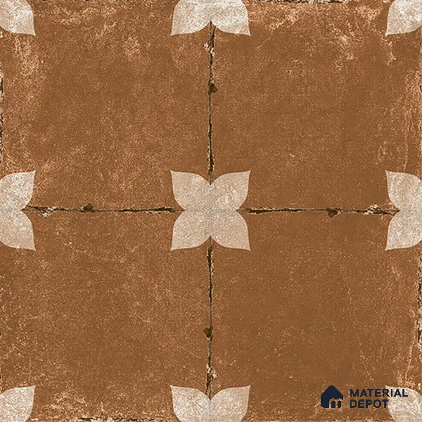 Moroccan Floor & Wall Athangudi Tile TL 08314 B Astria Terra 1 ft x 1 ft Matte Finish Vitrified Tile - 9 mm | Suitable for Bathroom, Kitchen, Balcony | Please Expect a Slight Variation of Pattern