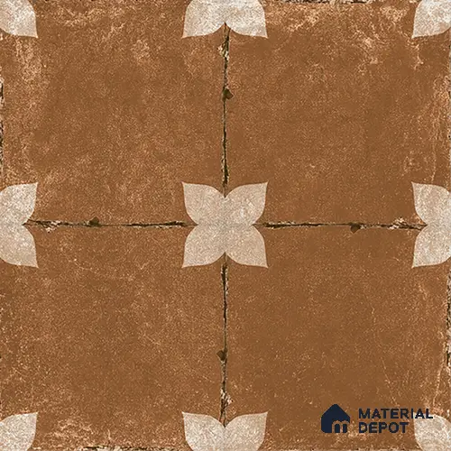 Moroccan Floor & Wall Athangudi Tile TL 08314 B Astria Terra 1 ft x 1 ft Matte Finish Vitrified Tile - 9 mm | Suitable for Living Room, Bedroom & Bathroom | Please Expect a Slight Variation of Pattern
