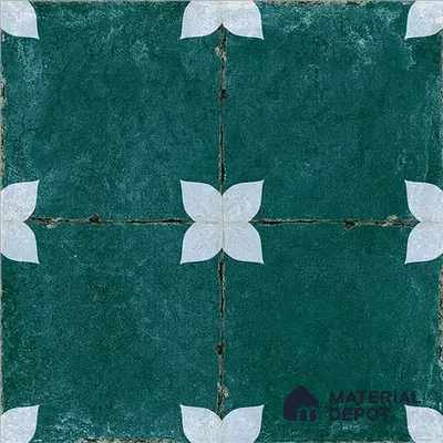 Moroccan Floor & Wall Athangudi Tile TL 08314 C Astria Verde 1 ft x 1 ft Matte Finish Vitrified Tile - 9 mm | Suitable for Bathroom, Kitchen, Balcony | Please Expect a Slight Variation of Pattern