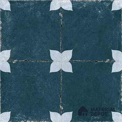 Moroccan Floor & Wall Athangudi Tile TL 08314 Astria Azul 1 ft x 1 ft Matte Finish Vitrified Tile - 9 mm | Suitable for Bathroom, Kitchen, Balcony | Please Expect a Slight Variation of Pattern