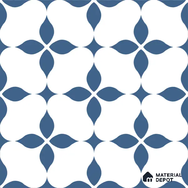 Moroccan Floor & Wall Tile TL 08324 Zeus 1 ft x 1 ft Matte Finish Vitrified Tile - 9 mm | Suitable for Living Room, Bedroom & Bathroom | Please Expect a Slight Variation of Pattern