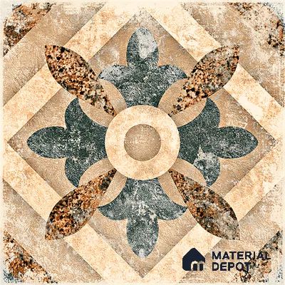 Moroccan Floor & Wall Tile TL 08321 Harmonia 1 ft x 1 ft Matte Finish Vitrified Tile - 9 mm | Suitable for Bathroom, Kitchen, Balcony | Please Expect a Slight Variation of Pattern