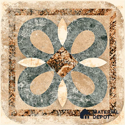 Moroccan Floor & Wall Tile TL 08321 Harmonia 1 ft x 1 ft Matte Finish Vitrified Tile - 9 mm | Suitable for Bathroom, Kitchen, Balcony | Please Expect a Slight Variation of Pattern