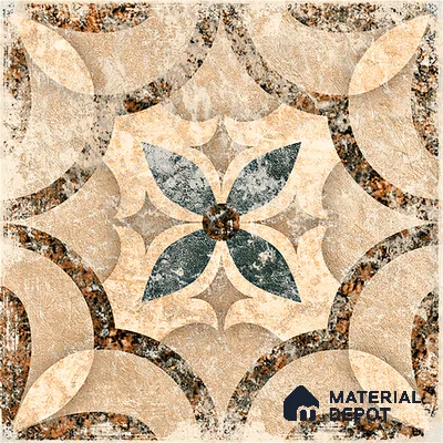 Moroccan Floor & Wall Tile TL 08321 Harmonia 1 ft x 1 ft Matte Finish Vitrified Tile - 9 mm | Suitable for Bathroom, Kitchen, Balcony | Please Expect a Slight Variation of Pattern