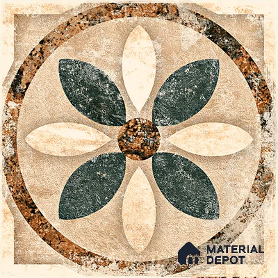 Moroccan Floor & Wall Tile TL 08321 Harmonia 1 ft x 1 ft Matte Finish Vitrified Tile - 9 mm | Suitable for Bathroom, Kitchen, Balcony | Please Expect a Slight Variation of Pattern