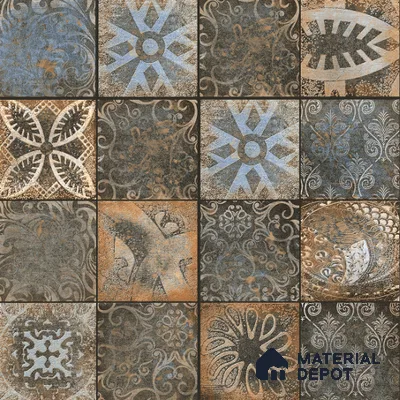 Moroccan Floor & Wall Tile TL 08339 Moroccon 11 2 ft x 2 ft Matte Finish Vitrified Tile - 9 mm | 1 Random Design | Suitable For Courtyard, Balcony, Corridor | Please Expect a Slight Variation of Pattern