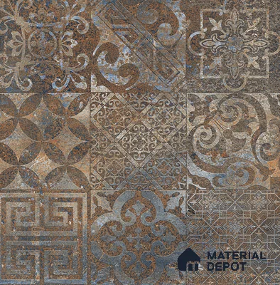 Moroccan Floor & Wall Tile TL 08341 Moroccon 15 2 ft x 2 ft Matte Finish Vitrified Tile - 9 mm | 1 Random Design | Suitable For Courtyard, Balcony, Corridor | Please Expect a Slight Variation of Pattern