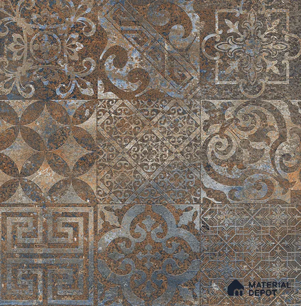 Moroccan Floor & Wall Tile TL 08341 Moroccon 15 2 ft x 2 ft Matte Finish Vitrified Tile - 9 mm | 1 Random Design | Suitable For Courtyard, Balcony, Corridor | Please Expect a Slight Variation of Pattern