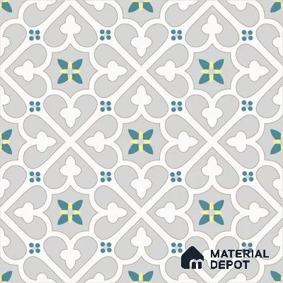Moroccan Floor & Wall Tile TL 08491 Decor 19 2 ft x 2 ft Carving Matte Finish Vitrified Tile - 9 mm | Suitable For Kitchen, Balcony, Dining Area | Please Expect a Slight Variation of Pattern
