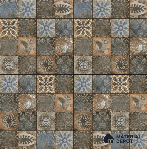 Moroccan Floor & Wall Tile TL 08339 Moroccon 11 2 ft x 2 ft Matte Finish Vitrified Tile - 9 mm | Suitable for Living Room, Bedroom & Bathroom | Please Expect a Slight Variation of Pattern
