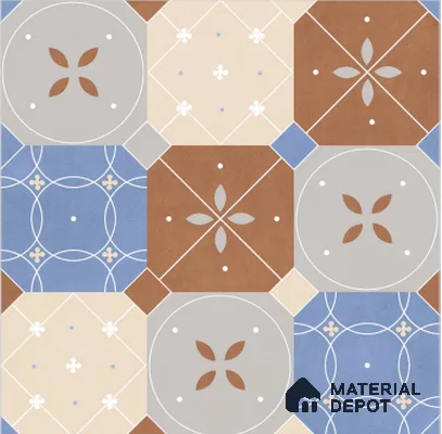 Patterned Floor & Wall Tile TL 09717 Decor 07 2 ft x 2 ft Carving Matte Finish Vitrified Tile - 9 mm | Suitable for Living Room, Bedroom & Bathroom | Please Expect a Slight Variation of Pattern