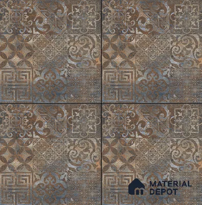 Moroccan Floor & Wall Tile TL 08341 Moroccon 15 2 ft x 2 ft Matte Finish Vitrified Tile - 9 mm | Suitable For Courtyard, Balcony, Corridor | Please Expect a Slight Variation of Pattern
