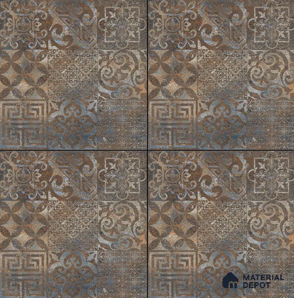 Moroccan Floor & Wall Tile TL 08341 Moroccon 15 2 ft x 2 ft Matte Finish Vitrified Tile - 9 mm | Suitable For Courtyard, Balcony, Corridor | Please Expect a Slight Variation of Pattern