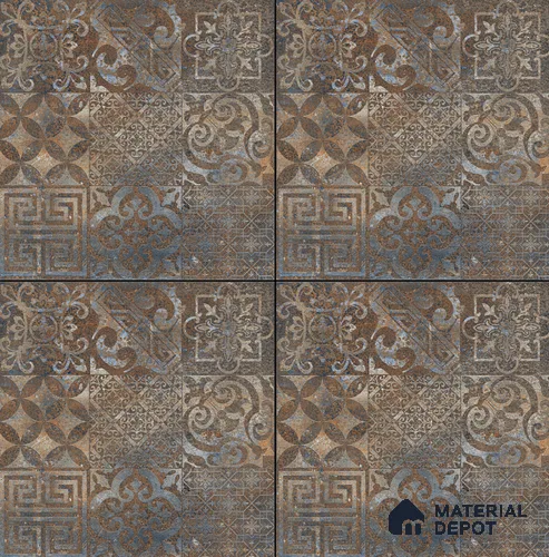 Moroccan Floor & Wall Tile TL 08341 Moroccon 15 2 ft x 2 ft Matte Finish Vitrified Tile - 9 mm | Suitable For Courtyard, Balcony, Corridor | Please Expect a Slight Variation of Pattern