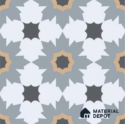 Patterned Floor & Wall Tile TL 09719 Decor 10 2 ft x 2 ft Carving Matte Finish Vitrified Tile - 9 mm | Suitable for Living Room, Bedroom & Bathroom | Please Expect a Slight Variation of Pattern