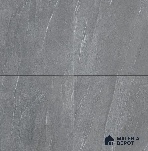 Stone Floor & Wall Tile TL 08343 C Lime Stone Grey 2 ft x 2 ft Carving Matte Finish Vitrified Tile - 9 mm | Suitable for Living Room, Bedroom & Bathroom