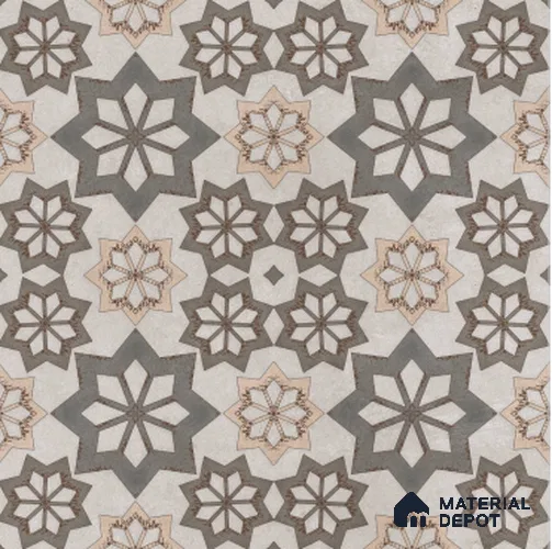 Patterned Floor & Wall Tile TL 09716 Decor 02 2 ft x 2 ft Carving Matte Finish Vitrified Tile - 9 mm | Suitable for Living Room, Bedroom & Bathroom | Please Expect a Slight Variation of Pattern