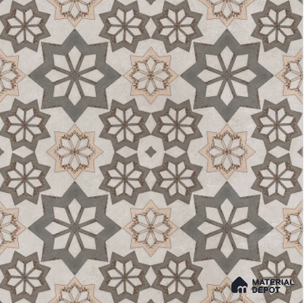 Patterned Floor & Wall Tile TL 09716 Decor 02 2 ft x 2 ft Carving Matte Finish Vitrified Tile - 9 mm | Suitable for Living Room, Bedroom & Bathroom | Please Expect a Slight Variation of Pattern