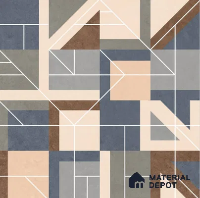 Patterned Floor & Wall Tile TL 09721 Decor 14 2 ft x 2 ft Carving Matte Finish Vitrified Tile - 9 mm | Suitable for Living Room, Bedroom & Bathroom | Please Expect a Slight Variation of Pattern
