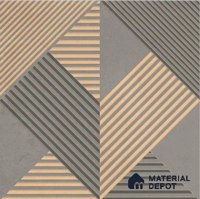 Patterned Floor & Wall Tile TL 09718 Decor 09 2 ft x 2 ft Carving Matte Finish Vitrified Tile - 9 mm | Suitable for Living Room, Bedroom & Bathroom | Please Expect a Slight Variation of Pattern