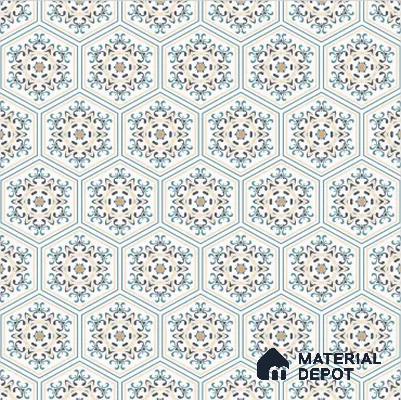Patterned Floor & Wall Tile TL 09724 Decor 18 2 ft x 2 ft Carving Matte Finish Vitrified Tile - 9 mm | Suitable for Living Room, Bedroom & Bathroom | Please Expect a Slight Variation of Pattern