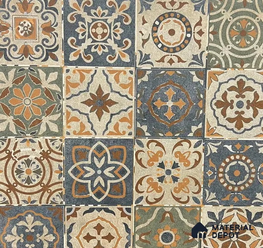 Moroccan Floor & Wall Tile TL 08490 Casa Kenitra Beige 2 ft x 2 ft Matte Finish Vitrified Tile - 9 mm | Suitable For Kitchen, Accent/Feature Wall, Balcony | Please Expect a Slight Variation of Pattern