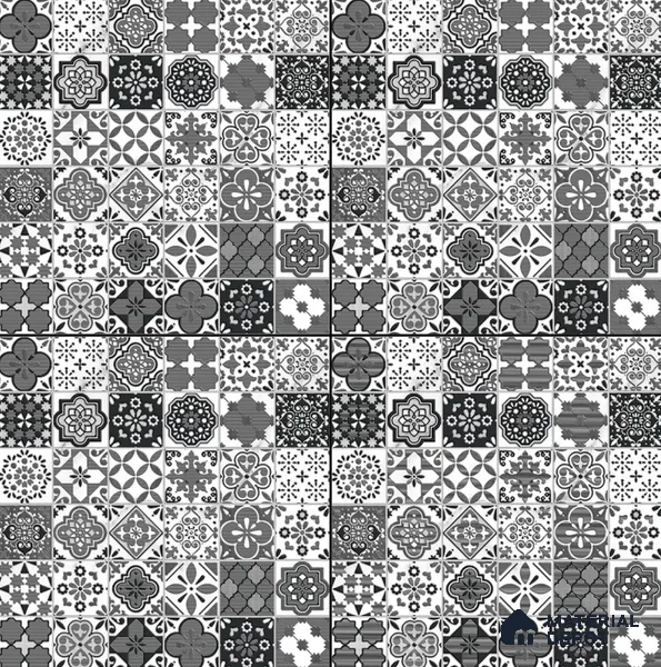 Moroccan Floor & Wall Tile TL 08336 Moroccon 05 2 ft x 2 ft Matte Finish Vitrified Tile - 9 mm | Suitable For Kitchen Backsplash, Balcony, Dining Area | Please Expect a Slight Variation of Pattern