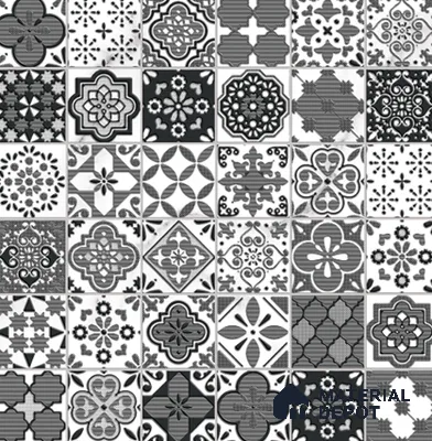 Moroccan Floor & Wall Tile TL 08336 Moroccon 05 2 ft x 2 ft Matte Finish Vitrified Tile - 9 mm | 1 Random Design | Suitable For Kitchen Backsplash, Balcony, Dining Area | Please Expect a Slight Variation of Pattern