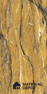 Stone Floor & Wall Tile TL 08248 B Monarch Yellow 4 ft x 2 ft High Gloss Finish Vitrified Tile - 9 mm | Suitable for Living Room, Bedroom & Bathroom