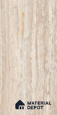 Stone Floor & Wall Tile TL 08254 B Travertine Ivory 4 ft x 2 ft Carving Matte Finish Vitrified Tile - 9 mm | Suitable for Living Room, Bedroom & Bathroom