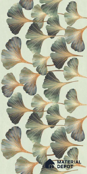 Tropical Wall Tile TL 12838 Corias Green Decor 4 ft x 2 ft Matte Finish Vitrified Tile - 9 mm | Suitable For Bathroom, Kitchen, Balcony