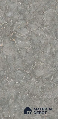 Marble Floor & Wall Tile TL 08357 B Trinity Dark Grey 4 ft x 2 ft Glossy Finish Vitrified Tile - 9 mm | Suitable for Living Room, Bedroom & Bathroom