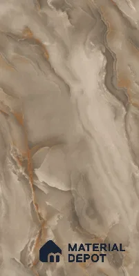 Marble Floor & Wall Tile TL 08444 Jecora Brown 4 ft x 2 ft Glossy Finish Vitrified Tile - 9 mm | Suitable for Living Room, Bedroom & Bathroom