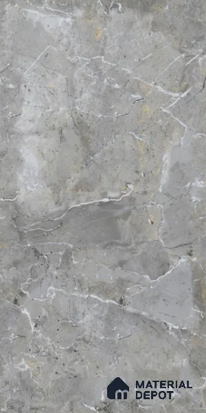 Marble Floor & Wall Tile TL 08409 Estaro Gris 4 ft x 2 ft Glossy Finish Vitrified Tile - 9 mm | Suitable for Living Room, Bedroom & Bathroom