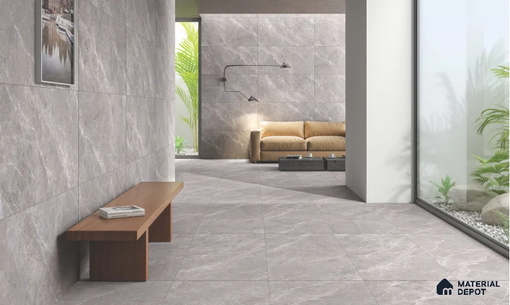 Marble Look Wall Tile TL 10565 B Craft Decota Choco 4 ft x 2 ft Satin Finish Vitrified Tile - 9 mm | Suitable For living Room, Bedroom, Bathroom