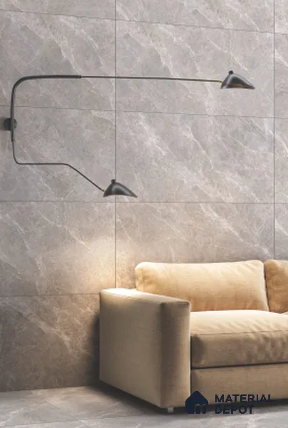 Marble Look Wall Tile TL 10565 B Craft Decota Choco 4 ft x 2 ft Satin Finish Vitrified Tile - 9 mm | Suitable For living Room, Bedroom, Bathroom