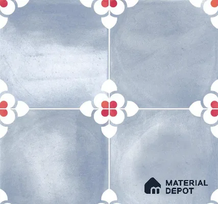 Moroccan Floor & Wall Tile TL 08403 | 88069| 8 x 8 inch Matte Finish Vitrified Tile - 9 mm | Suitable for Living Room, Bedroom & Bathroom | Please Expect a Slight Variation of Pattern