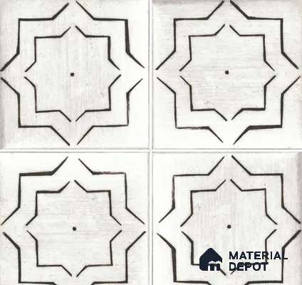 Moroccan Floor & Wall Tile TL 08401 | 88018| 8 x 8 inch Matte Finish Vitrified Tile - 9 mm | Suitable for Living Room, Bedroom & Bathroom | Please Expect a Slight Variation of Pattern