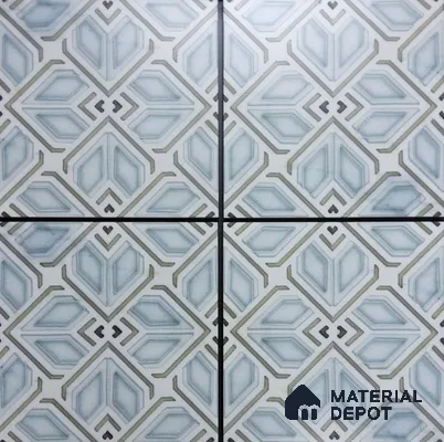 Patterned Floor & Wall Tile TL 08393 | 88085| 8 x 8 inch Matte Finish Vitrified Tile - 9 mm | Suitable for Living Room, Bedroom & Bathroom | Please Expect a Slight Variation of Pattern