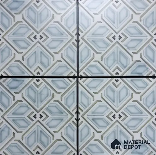 Patterned Floor & Wall Tile TL 08393 | 88085| 8 x 8 inch Matte Finish Vitrified Tile - 9 mm | Suitable for Living Room, Bedroom & Bathroom | Please Expect a Slight Variation of Pattern