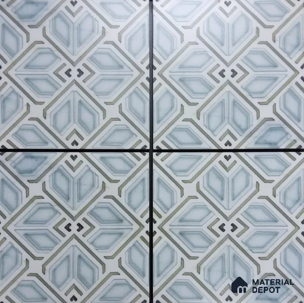 Patterned Floor & Wall Tile TL 08393 | 88085| 8 x 8 inch Matte Finish Vitrified Tile - 9 mm | Suitable for Living Room, Bedroom & Bathroom | Please Expect a Slight Variation of Pattern
