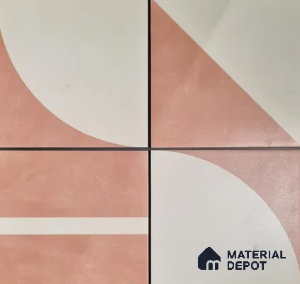 Patterned Floor & Wall Tile TL 08402 | 88067| 8 x 8 inch Matte Finish Vitrified Tile - 9 mm | Suitable for Living Room, Bedroom & Bathroom | Please Expect a Slight Variation of Pattern