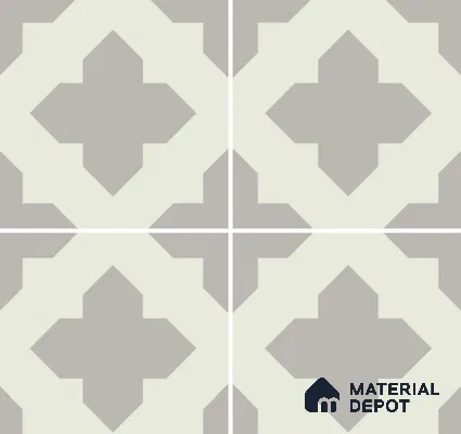 Moroccan Floor & Wall Tile TL 08404 | 88064| 8 x 8 inch Matte Finish Vitrified Tile - 9 mm | Suitable for Living Room, Bedroom & Bathroom | Please Expect a Slight Variation of Pattern
