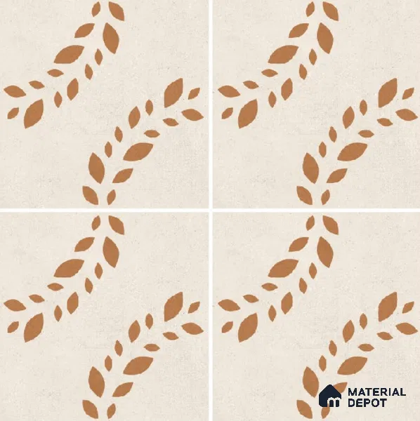 Moroccan Wall Tile TL 10471 Flare 1 ft x 1 ft Vitrified Glue Granula Matte Finish - 9.5 mm | Suitable for Bathroom, Kitchen, Balcony | 2 mm Spacer is Mandatory | Please Expect a Slight Variation of Pattern
