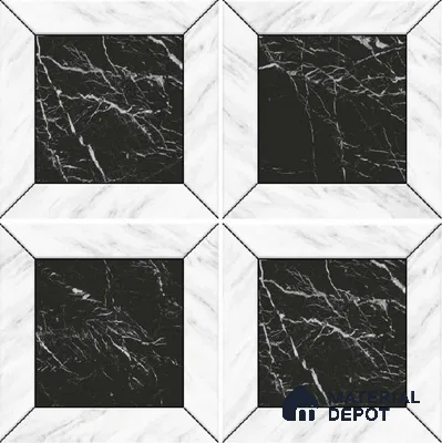 Moroccan Wall & Floor Tile TL 10458 Cubic Black 1 ft x 1 ft Vitrified Matte Finish - 9.5 mm | Suitable for Bathroom, Kitchen, Balcony | 2 mm Spacer is Mandatory | Please Expect a Slight Variation of Pattern