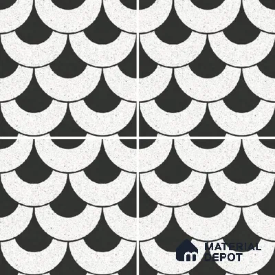 Moroccan Wall & Floor Tile TL 10463 Lyon Monochrome 1 ft x 1 ft Vitrified Matte Finish - 9.5 mm | Suitable for Bathroom, Kitchen, Entryway | 2 mm Spacer is Mandatory | Please Expect a Slight Variation of Pattern