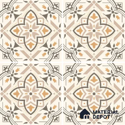 Moroccan Wall & Floor Tile TL 10469 Davis 1 ft x 1 ft Vitrified Glue Granula Matte Finish - 9.5 mm | Suitable For Living Room, Bedroom, Kitchen | 2 mm Spacer is Mandatory | Please Expect a Slight Variation of Pattern (Sample)